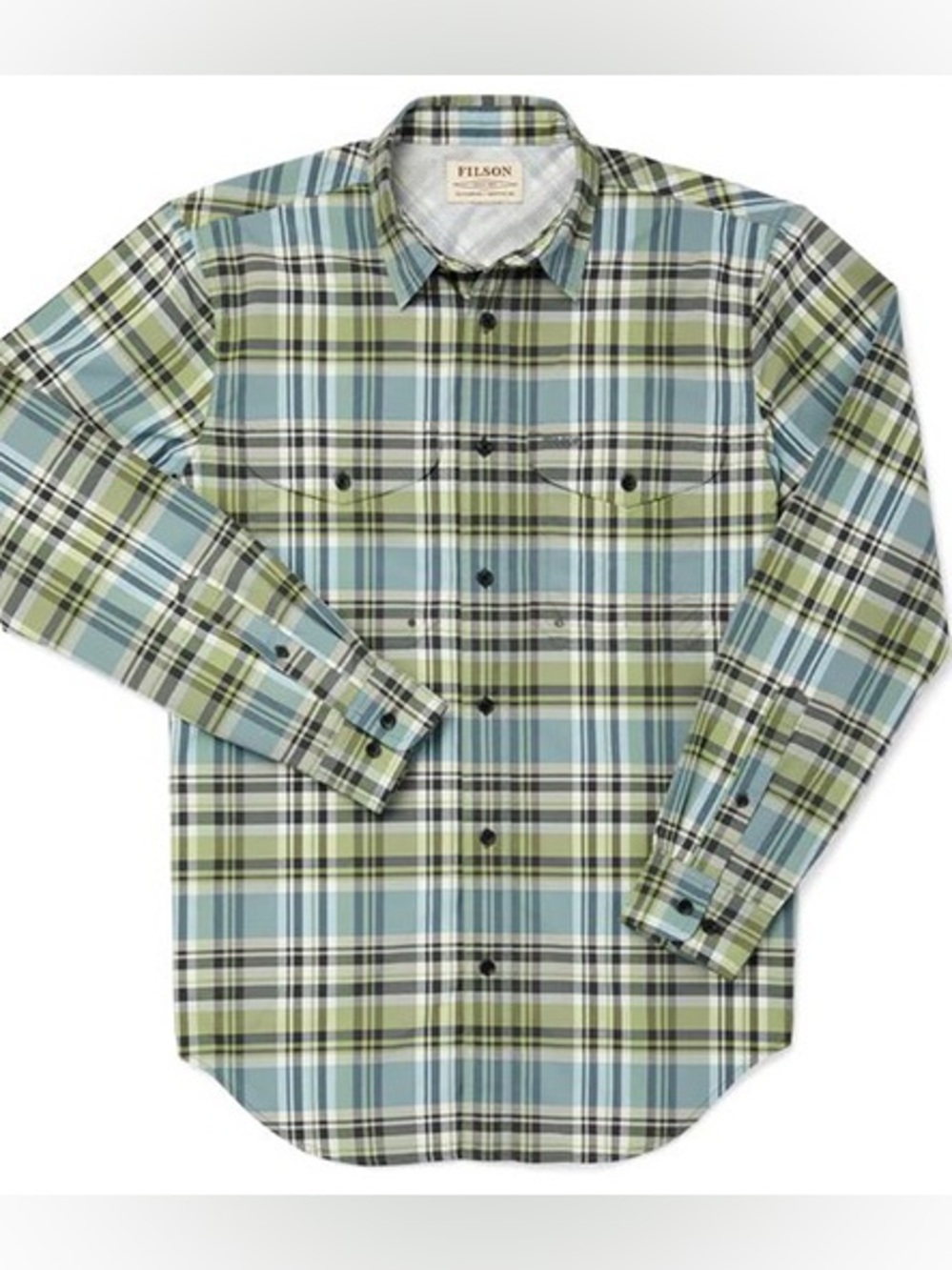 Filson Twin Lakes Sport Shirt Plaid Long Sleeve Fishing Hiking XXL Performance